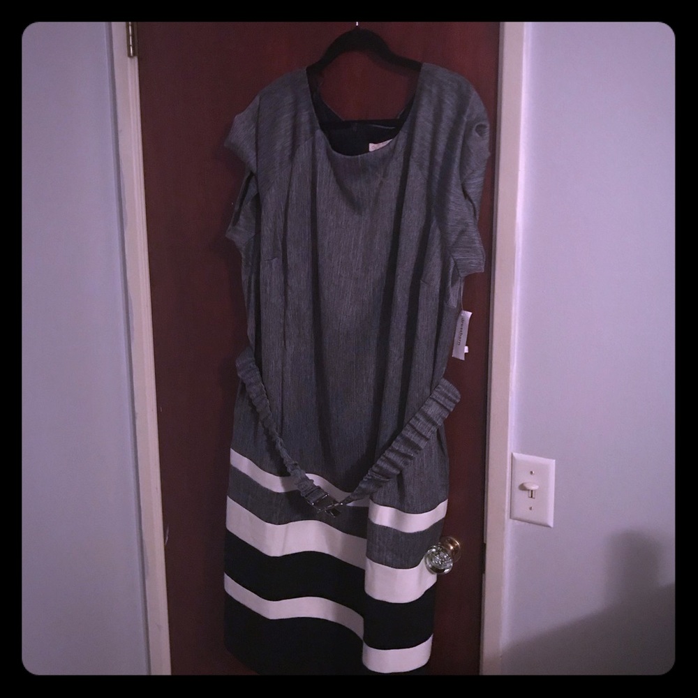 Size 24 Dressbarn Work wear dress with belt NWT
